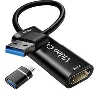 VIXLW 4K HDMI to USB Capture Card,Video Capture Device,1080P HD Video Recorder,Game Capture Card Streaming,Recording,Gaming,Broadcasting,Teaching,Nintendo Switch,PS5,Xbox,Twitch Compatible