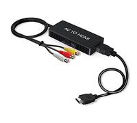 VIXLW AV to HDMI Converter, RCA to HDMI Adapter, 720P/1080P RCA Composite CVBS Adapter Support PAL/NTSC for PC, Laptop, TV, WII, Xbox, PS2, PS3, STB, VHS, VCR, Blue-Ray DVD Players