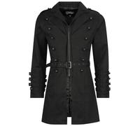 Vixxsin Lazarus Men's Military Coat Black Everyday Goth, Gothic, Nu Goth, black, XL
