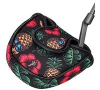VIXYN Mallet Putter Cover - Cool Headcover - Fleeced Lined Head Covers - Protective Golf Club Cover to Match Driver Headcover (Pineapple Skull)