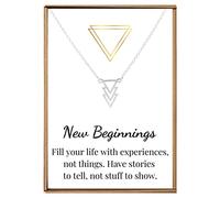 VIY Personal Card Graduation necklace, New beginnings gifts for women new job, Congrats grad gift, College graduation gifts for best friend, New beginnings necklace