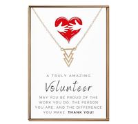 VIY Personal Card Volunteer necklace, Volunteer appreciation gifts, Thank you gifts for volunteers