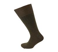 Viyella Mens Plain Ribbed Mink Wool Half Hose Sock