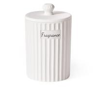 Viyffo Sandalwood & Rose Scented Candle, Natural Soy Wax with Essential Oils, White Ceramic Jar, Long Lasting Aromatherapy Candle for Relaxation, Spa, Meditation, Home Fragrance & Luxury Gift