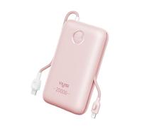 VIYISI 20000mAh 30W Fast Charging Power Bank with Built-in Cable | Portable Charger Battery Pack for iPhone 16 15 14 13 12 11 Samsung Xiaomi Oneplus(Pink)