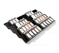 Viymgit Spice Organiser Drawer, 8-Piece Black Acrylic Spice Rack Drawer, Extendable from 33 cm to 66 cm, Kitchen Spice Rack for Drawer/Worktop (Glasses Not Included)