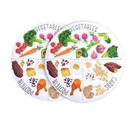 Viynran 9" Portion Control Plate - Healthy Nutrition Plate for Adults and Teens, Melamine, Ideal for Weight Loss and Diabetes Management (2 Pack)