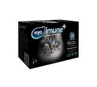 Viyo imune+ for cats 14x30ml packaging is a healthy and delicious prebiotic drink for cats to help improve the immune system, developed by vets, 100% natural Omega 3+6 and low calories.