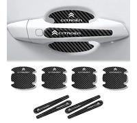 VIYOLI 8 pieces Car Door Handle Protectors, for Citroen C2 C3 C4 C5 C6 C8 XSARA Picasso Carbon Fiber Car Door Handle Stickers, Car Door Cup Handle Paint Scratch Protector