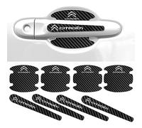 VIYOLI 8 Pieces Car Door Handle Protectors, for Citroen Carbon Fiber Car Door Handle Stickers, Car Door Cup Handle Paint Scratch Protector