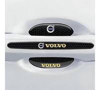 VIYOLI 8 Pieces Carbon Fiber Car Door Handle Stickers for Volvo, Black, Polished Finish, Door Surface