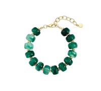 VIYPDRST Acrylic Beaded Bracelets for Women Chunky Resin Beads Adjustable Heart Pendant Bracelet Colorful Summer Statement Boho Jewelry, One Size, Alloy, no gemstone