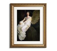 VIYYIEA Gold Framed Wall Art Canvas Print Home Decor Stevenson Angel Wall Prints Vintage America Country Memorial Classical Oil Painting Decorative for Living Room Bedroom Office Wall Decor 13x16in
