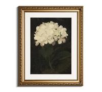 VIYYIEA Gold Framed Wall Art Canvas Print Home Decor Vintage Flower Prints Room Aesthetic White Hydrangea Oil Painting Picture Gifts Bedroom Bathroom Floral Wall Decor Kitchen Farmhouse Office 13x16in