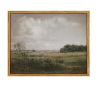 VIYYIEA Vintage Landscape Framed Wall Art, Nature Wilderness Scenery Paintings Decor Aesthetic, Canvas Print Artwork, Retro Farm Landscape Wall Pictures for Bedroom Living Room, 8x10 Inch