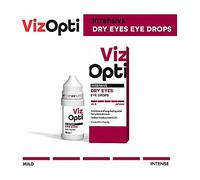 Vizopti Intensive Dry Eyes Eye Drops Preserved - Advanced Relief for Severe Dry Eyes | Contact Lens Friendly | Sodium Hyaluronate 0.3% | Long-Lasting Hydration & Moisturization