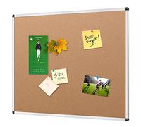 VIZ-PRO Cork Notice Board, 90x60cm, Silver Aluminium Frame