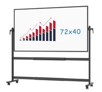 VIZ-PRO Double Sided Magnetic Revolving Mobile Whiteboard, 180 x 100 cm