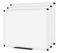 VIZ-PRO Dry Erase Board 60 x 45 cm, 3 Pack, Wall Mounted Whiteboard