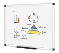 VIZ-PRO Dry Erase Board 90 x 60 cm, Wall Mounted Whiteboard