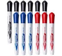 VIZ-PRO Dry Erase Whiteboard Markers, Fine Bullet Tip, 3 Colours, 12 Pack