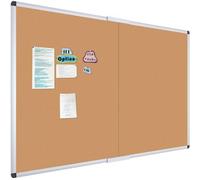 VIZ-PRO Large Cork Bulletin Board, 150 X 120 cm, Foldable