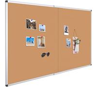 VIZ-PRO Large Cork Bulletin Board, 180 X 120 cm, Foldable