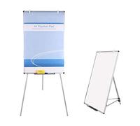 VIZ-PRO Light Melamine Tripod Whiteboard/Flipchart Easel, 2 Pack, 90 x 60 cm