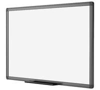 VIZ-PRO Magnetic Drywipe Whiteboard 120 x 90 cm, Dry Erase White Board with Black Aluminium Frame and Pen Tray