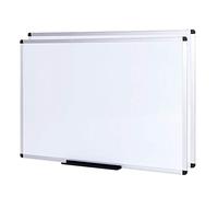 VIZ-PRO Magnetic Whiteboard with Silver Aluminium Frame, 180x120 cm, 2 Pack