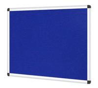 VIZ-PRO Notice Board Felt Blue, Silver Aluminium Frame, 120 X 90 cm