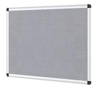VIZ-PRO Notice Board Felt Grey, Silver Aluminium Frame, 90 X 60 cm