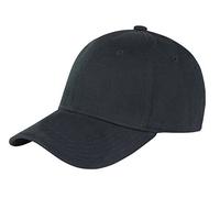 viz-uk wear Black Cotton Flex FIT Fitted Closed Back Baseball Cap - ONE Size Large/XLarge NO Adjustment Needed