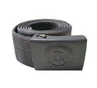 viz-uk wear Genuine East German Army Grey Heavy Duty NVA Webbing Belt, Metal Buckle, 110cm Adjustable