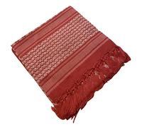 viz-uk wear Military Army SAS Style Arab Shemagh Keffiyeh Cotton Desert Tactical Shawl Scarf Red/White