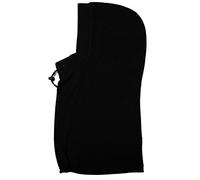viz-uk wear - Plain Black Fleece Hood Balaclava Head Warmer with Toggle