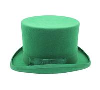 viz-uk wear Quality 100% Wool Hand Made Wedding Event Felt Top Hat 13 Colours Available Green