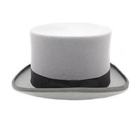 viz-uk wear Quality 100% Wool Hand Made Wedding Event Felt Top Hat 13 Colours Available Grey