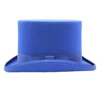 viz-uk wear Quality 100% Wool Hand Made Wedding Event Felt Top Hat 13 Colours Available (Large, Royal Blue)