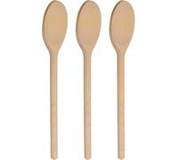 Vizag 3-Piece Wooden Spoon Set - 10 Inch Cooking Utensils | Wooden Kitchen Utensils Set for Mixing, Stirring, and Serving | Non-Toxic, Eco-Friendly, Durable Beechwood | Safe for Non-Stick Cookware