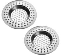 VIZAG 4PCS Stainless Steel Sink Strainer Plug - Hair Catcher, Drain Filter Basket for Kitchen Sink, Bathroom Plug, Shower Drain Cover, Food Catcher, Plug Hole Protector, Universal Fit UK (4)