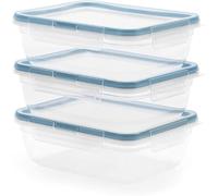 VIZAG Airtight Food Storage Containers with Lids - Pack of 3 (500ml, 1000ml, 1500ml) - BPA-Free Plastic Tupperware for Meal Prep, kitchen storage & organisation Lunch Box, Snack Box, Microwave Safe