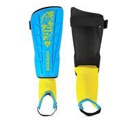 Vizari Malaga Soccer Shin Guard, Large, Sky/Yellow