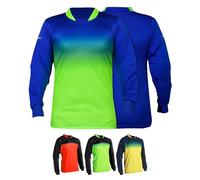 Vizari Vallejo Goalkeeper Jersey - Padded Elbows, Moisture-Wicking, and Unique Design for Exceptional Performance | Royal/Neon Green, Size Adult L