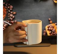 Vizava Rock Climbing Coffee Mug Fun Gift for climbers Limited Bone China Edition Rock Climber Mug Cup (12oz) Rock Climbing Gear-Great Pinch Hold Training for your Grip (Include Portable Folding Spoon)