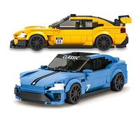 VizBrou 2 in-1 Racing Car Building Blocks Set, 669 PCS MOC Technik Supercar Display Model Toys, Speed Champion Sports Car Collectible Vehicle Construction Kit for Adults