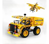 VizBrou 2 in 1 Truck Airplane Building Blocks, STEM Technik Freight Truck Airplane Take Apart Construction Toy, 361 PCS Engineering Creative Educational Toy Gift for Kids, Boys Aged 6+