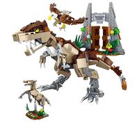 VizBrou 3 in 1 Dinosaur Building Blocks Set, 454 PCS Eagle Horse Animals Figures Building Toy, Home Office Display Decor Gift for Adults, Kids, Boys, Girls Ages 6 7 8 9 10 11 12+