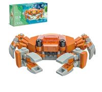 VizBrou Animal Crab Building Blocks Set, 82 PCS Creative Ocean Model Toys Construction Kit, Party Favors Classroom Prizes Rewards Gifts for Kids Boys, Girls, Ages 6+