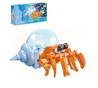 VizBrou Animal Hermit Crab Building Blocks Set, 84 PCS Creative Ocean Model Toys Construction Kit, Party Favors Classroom Prizes Rewards Gifts for Kids Boys, Girls, Ages 6+